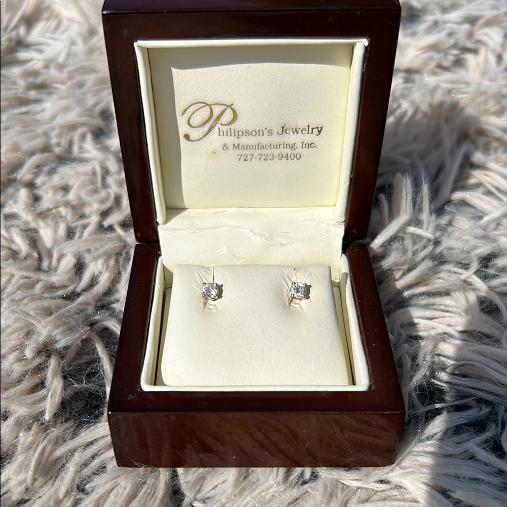 Tiny Real Diamond Earrings